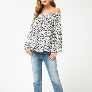 Off Shoulder Print Top